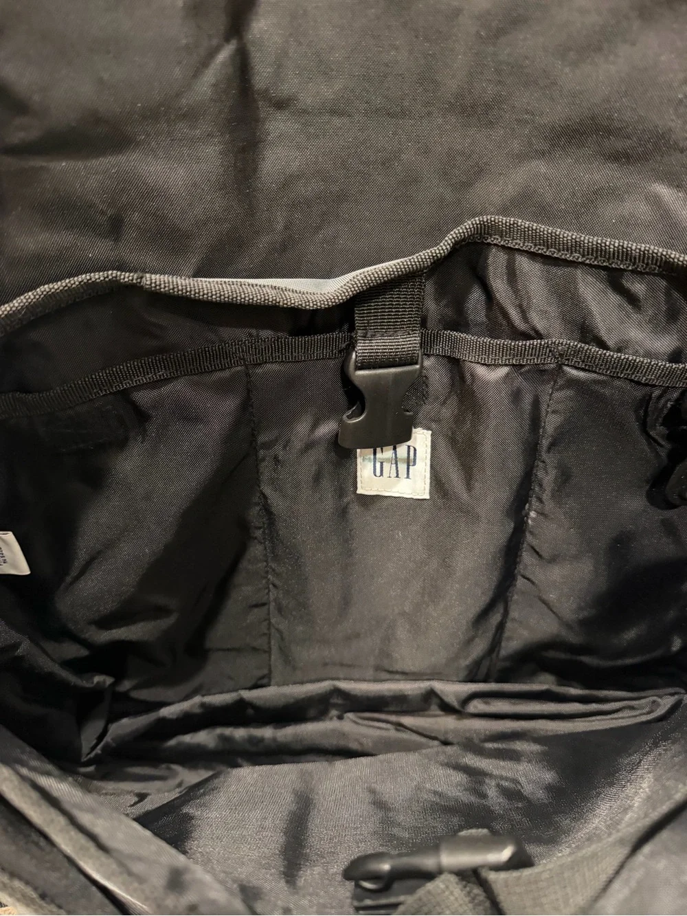 Vintage Grey GAP 2001 Y2K Messenger Bag Laptop Crossbody Shoulder Expandable